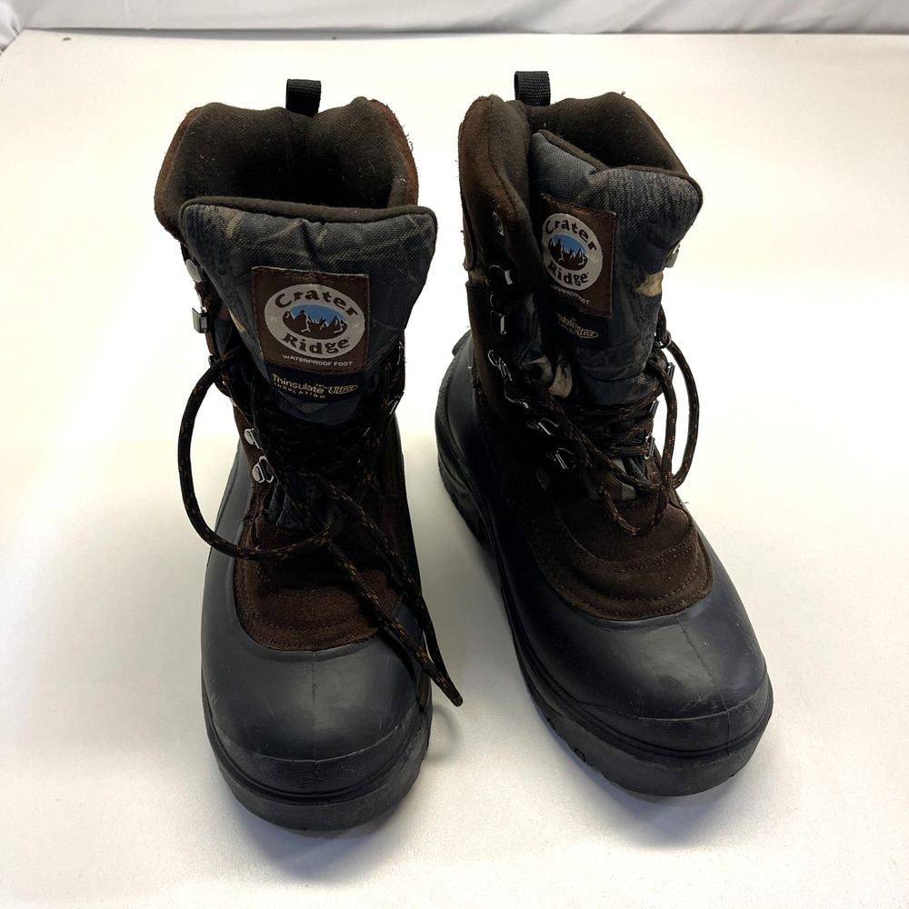 Crater Ridge Insulated Waterproof Mens US7 Hunting Hiking Duck Winter Boots